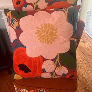 2 Incredible Anthropologie Rifle Paper Co. loom Floral Pillow